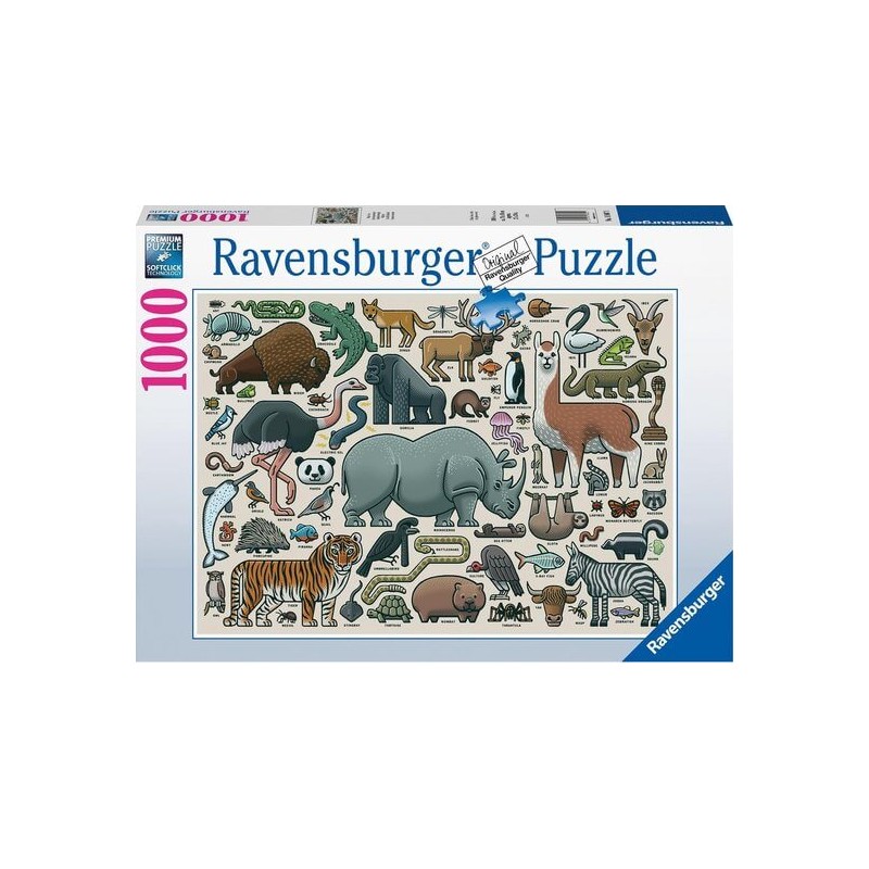 1000 Puzzle Ravensburger Animal Selvagem peças kubekings pt