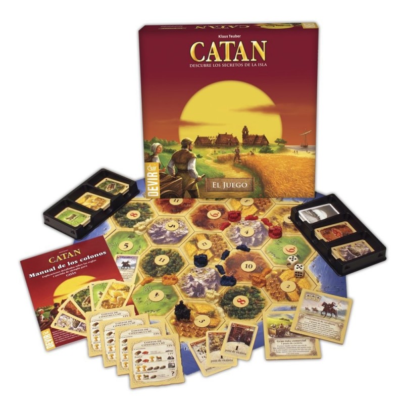 Base Board Game of Catan Família de jogos de aventura Board Game jogo de  tabuleiro 3 a 4 jogadores Tempo Médio de reproduzir o ensino do Cartão Dom  - China Of Catan