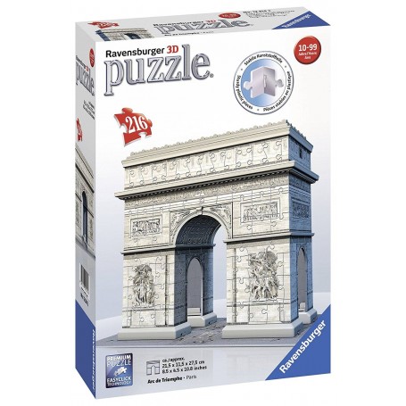 216 peças Arc de Triomphe 3D Puzzle Ravensburger - Ravensburger
