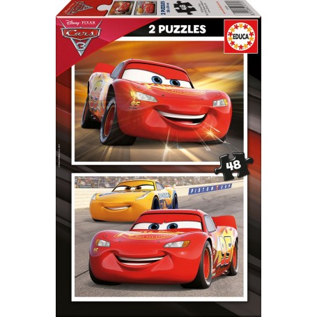 Puzzle Educa Carros 3 2 x 48 peças - Puzzles Educa