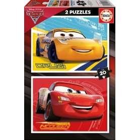 Puzzle Educa Carros 3 2 x 20 peças Puzzles Educa - 1