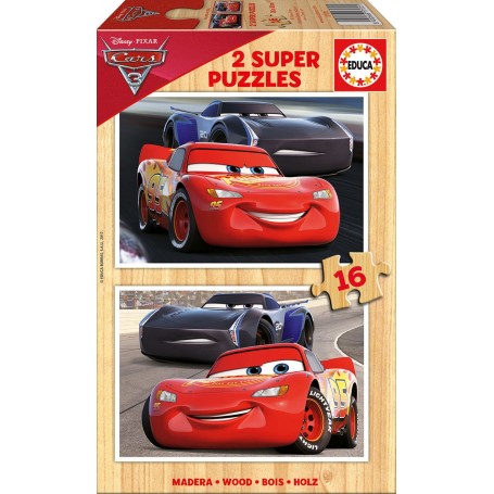 Puzzle Educa Carros 3 2 x 16 peças - Puzzles Educa