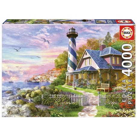 Educa Lighthouse at Rock Bay Puzzle 4000 peças - Educa Puzzles