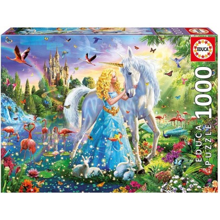 Puzzle Educa A Princesa e o unicórnio de 1000 peças - Puzzles Educa