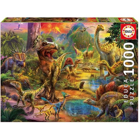 Puzzle Educa terra dos dinossauros de 1000 peças - Puzzles Educa