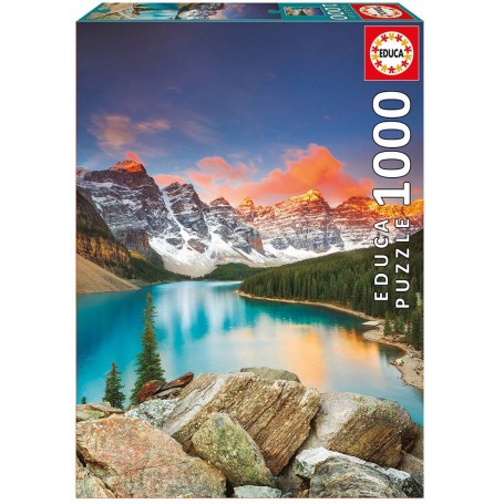 Educa Puzzle Lago Moraine, Parque Nacional de Banff, Canadá 1000 peças - Educa Puzzles