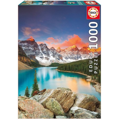 Puzzle Educa Lago Moraine, Parque Nacional Banff, Canadá 1000 peças - Puzzles Educa