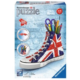 Puzzle 3D Ravensburger Sneaker Union Jack porta-canetas de 108 peças Ravensburger - 1