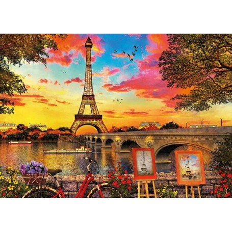 Puzzle Educa 3000 peças de pôr do sol em Paris - Puzzles Educa