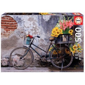 bicicleta Puzzle Educa com flores de 500 peças Puzzles Educa - 1