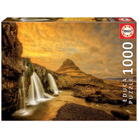 cachoeira de Puzzle Educa de 1000 peças na Islândia - Puzzles Educa