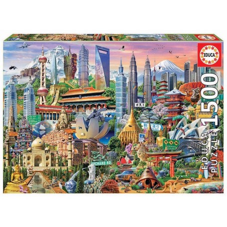 Puzzle Educa símbolos asiáticos de 1500 peças - Puzzles Educa