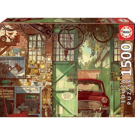Puzzle Educa Old Garage, Arly Jones 1500 peças - Puzzles Educa