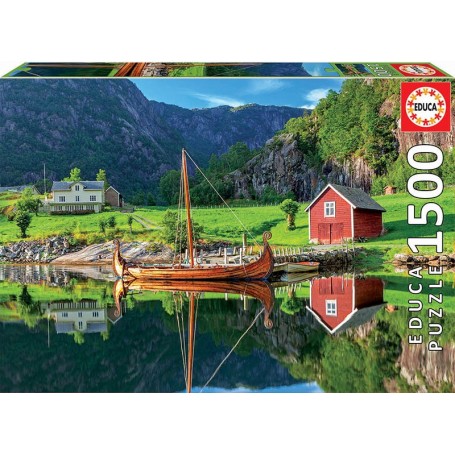 Puzzle Educa navio viking de 1500 peças - Puzzles Educa