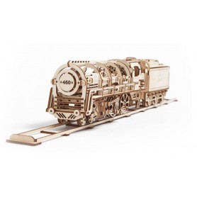 UgearsModels - Locomotiva com Tender Puzzle 3D - Ugears Models