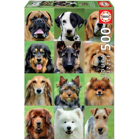 Puzzle Educa colagem de cães de 500 peças - Puzzles Educa