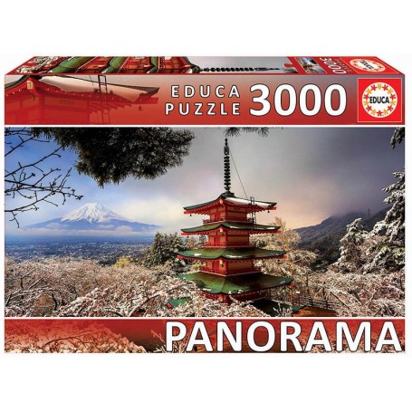 Puzzle Educa Monte Fuji Japan Panorama de 3000 Peças - Puzzles Educa