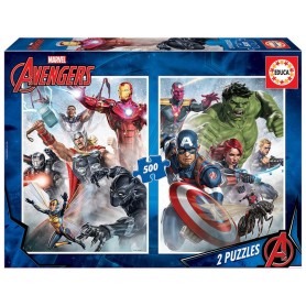 Puzzle Educa Os Vingadores 2 x 500 Peças Puzzles Educa - 1