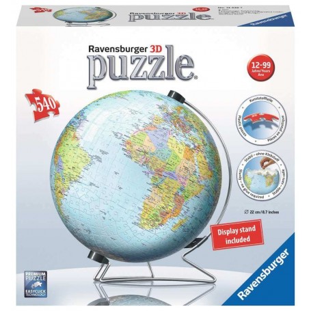 Puzzle 3D Ravensburger Globo 540 Peças - Ravensburger
