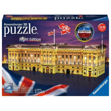 Puzzle Ravensburger 3D Buckingham Night Edition Palace 216 Peças - Ravensburger