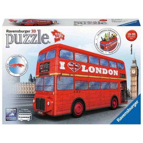 Puzzle Ravensburger ônibus 3D London 216 Peças - Ravensburger