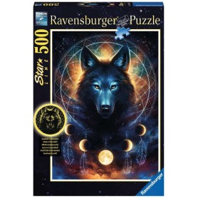 Puzzle Ravensburger Lobo Negro Fosforescente de 500 Peças Ravensburger - 1