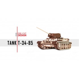 Puzzle eco wood art Tanque T-34-85 965 Peças - Eco Wood Art