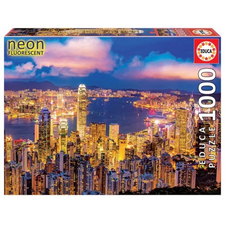 Puzzle Educa Hong Kong Neon 1000 Peças - Puzzles Educa