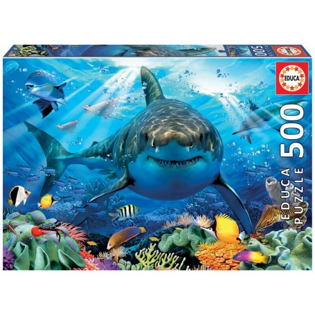 Puzzle Educa tubarão branco de 500 peças - Puzzles Educa