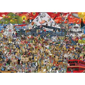 Puzzle Heye 2000 Peças da História da Música Britânica Heye - 1