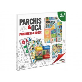 Parchis placa e cocô de madeira com acessórios - Cayro