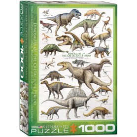 Puzzle Eurographics dinossauros cretáceos de 1000 peças Eurographics - 1