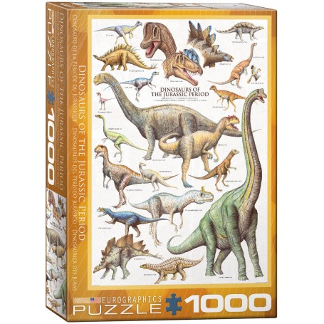Puzzle Eurographics dinossauros jurássicos de 1000 peças - Eurographics