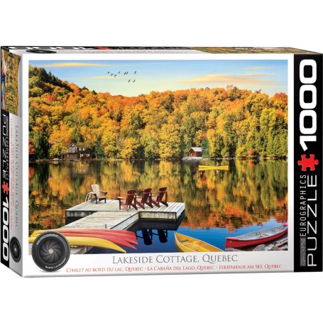 Puzzle Eurographics Lake Quebec Cabin of 1000 Pieces - Eurographics