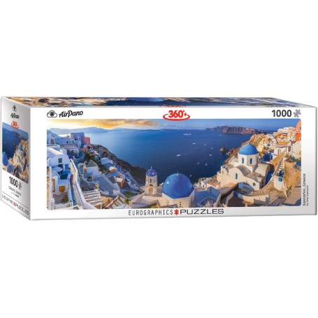 Puzzle Eurographics Panorama Santorini, Grécia 1000 Peças - Eurographics