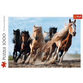 Puzzle Trefl cavalos galopando de 1000 peças Puzzles Trefl - 1
