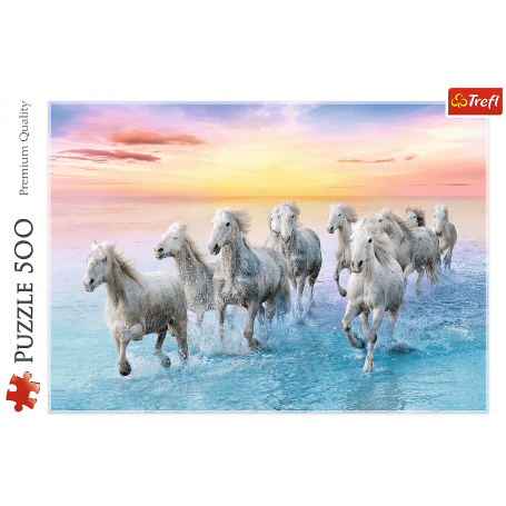 cavalos brancos Puzzle Trefl galopou de 500 - Puzzles Trefl
