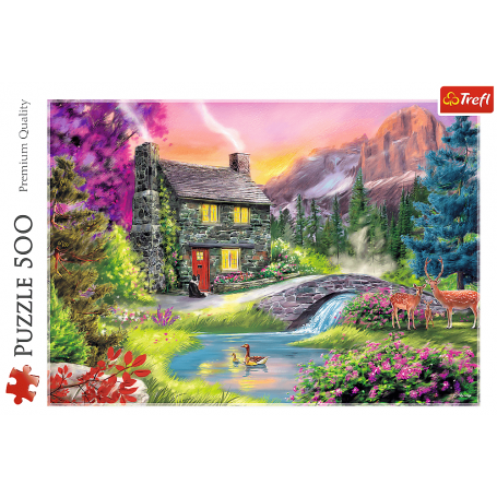 Puzzle Trefl 500 montanhas Idyll - Puzzles Trefl