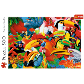Puzzle Trefl pássaros coloridos de 500 anos Puzzles Trefl - 1