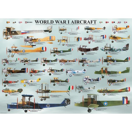 Puzzle Eurographics Aeronave de 1000 peças da Primeira Guerra Mundial - Eurographics