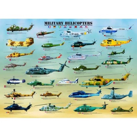 Puzzle Eurographics helicópteros militares de 1000 peças - Eurographics