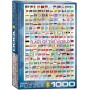 Puzzle Eurographics bandeiras mundiais de 1000 peças - Eurographics
