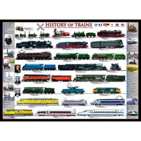 história Puzzle Eurographics de trens de 1000 peças Eurographics - 1