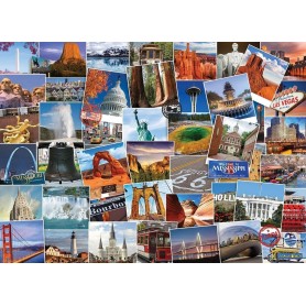 coleção globetrotter Puzzle Eurographics: Estados Unidos de 1000 peças Eurographics - 1