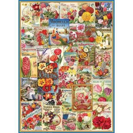 Puzzle Eurographics catálogo de sementes de flores de 1000 peças - Eurographics