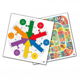 Parchis com jogo do ganso damas tabuleiro grande 4 jogado