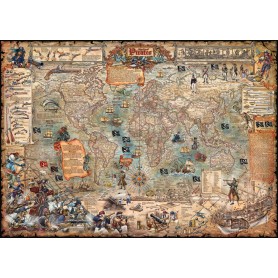 Puzzle Heye Mapa mundial pirata de 2000 peças Heye - 1