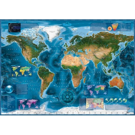 Puzzle Heye imagem de satélite de 2000 peças do mundo - Heye