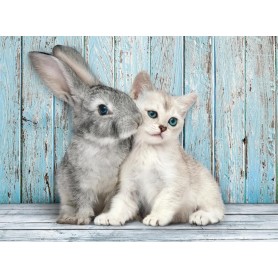 Puzzle Clementoni Cat & Rabbit 500 Peças - Clementoni