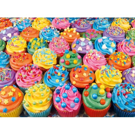 Puzzle Clementoni cupcakes coloridos de 500 peças - Clementoni